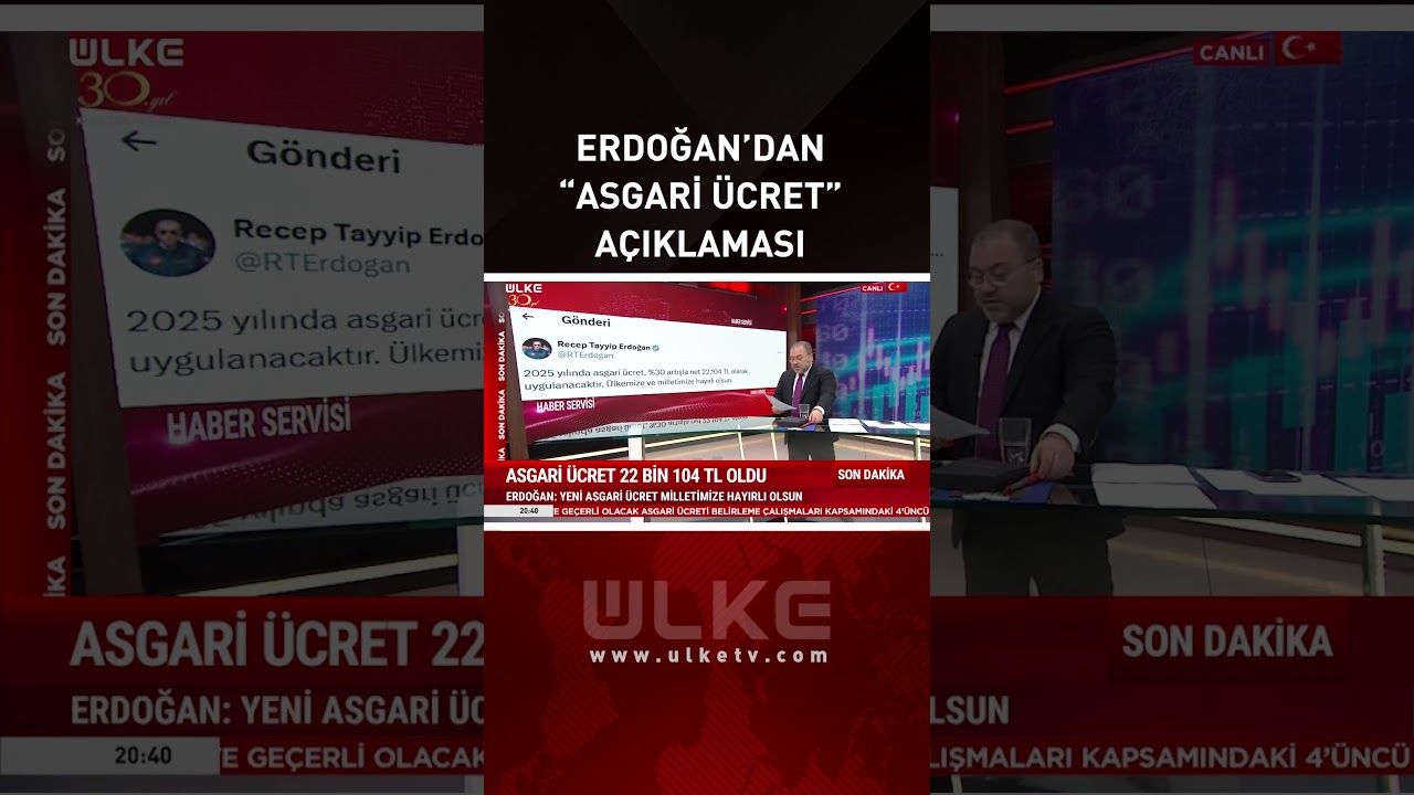 🔴Erdoğan'dan Asgari Ücret Zammı Sonrası İlk Açıklama... #haber