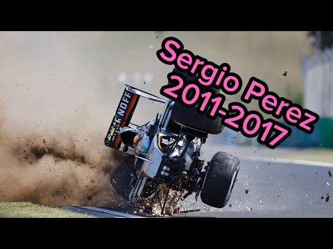 Sergio Perez All F1 Crashes Part 1