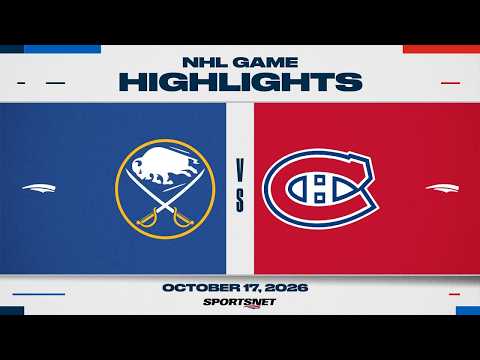 NHL Highlights | Sabres vs. Canadiens - October 17, 2026