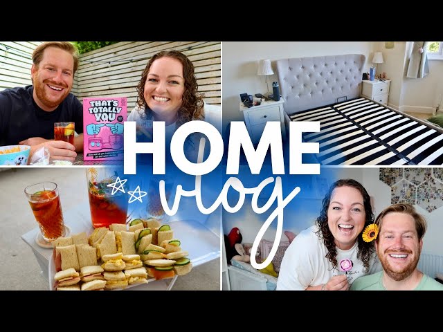 HOME VLOG! 🏡 British date day, NEW 2-player game, starting our bedroom reno & watching F1! 🛌 AD