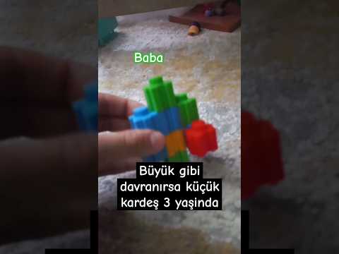 3 yaşındaki küçük kardeş büyük gibi davranmak #video #shorts part 43