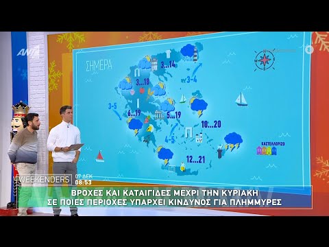 Βροχές και καταιγίδες μέχρι την Κυριακή - Weekenders - 07/12/2024