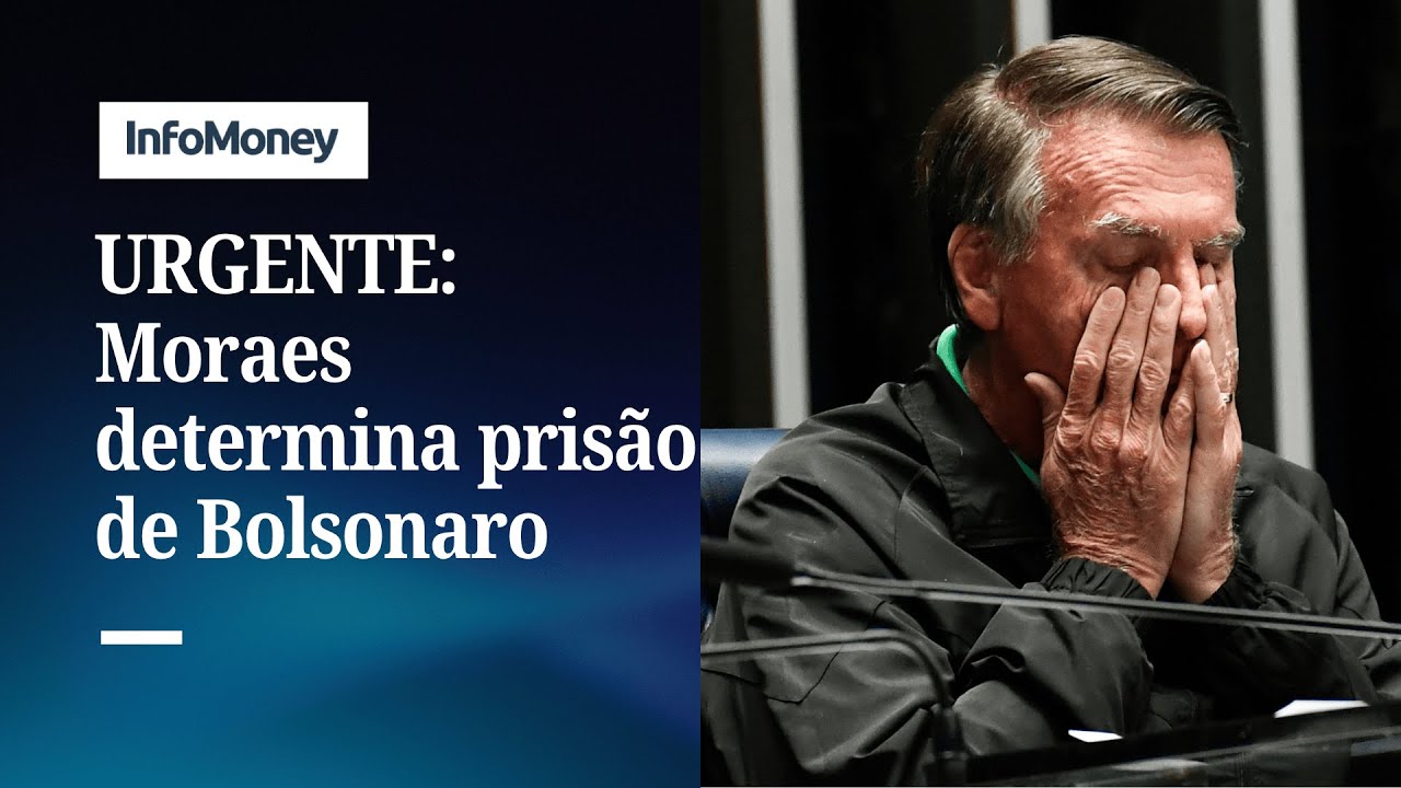 AGORA Moraes determina prisão domiciliar de Bolsonaro PF faz buscas na residência | InfoMoney News