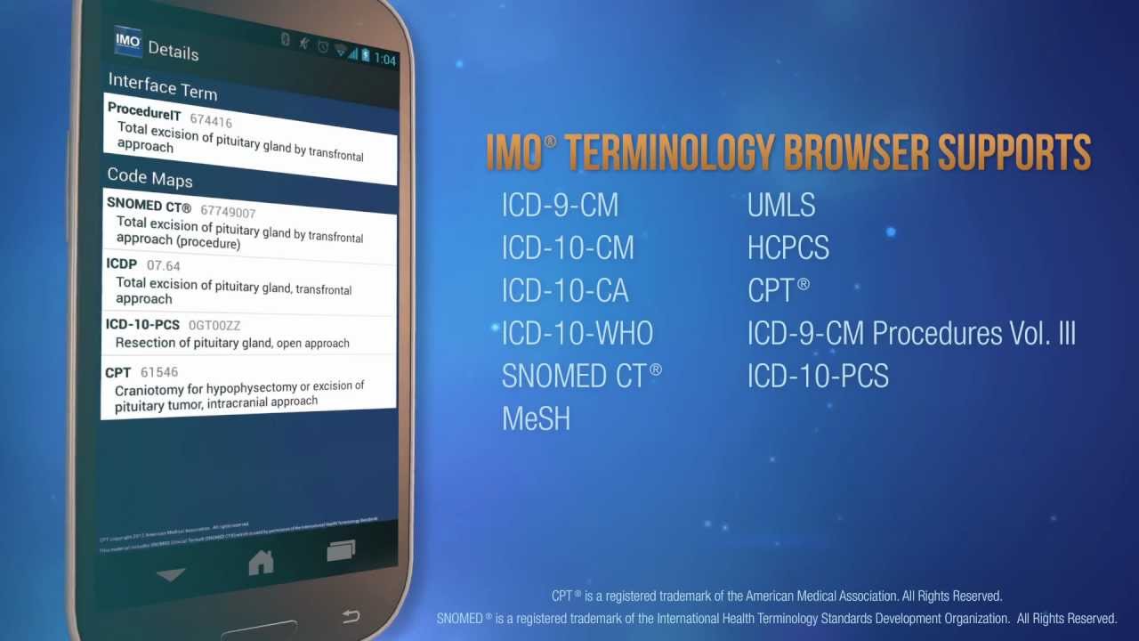 IMO Medical Terminology Browser Mobile App - YouTube