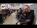 Ukrainians shelter underground during large-scale Russian attack