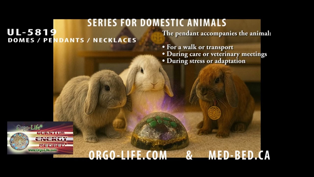 UL-5819–Vibrational Quantum MedBed Energy Technology, Dome & Pendant Combo for All domestic Animals