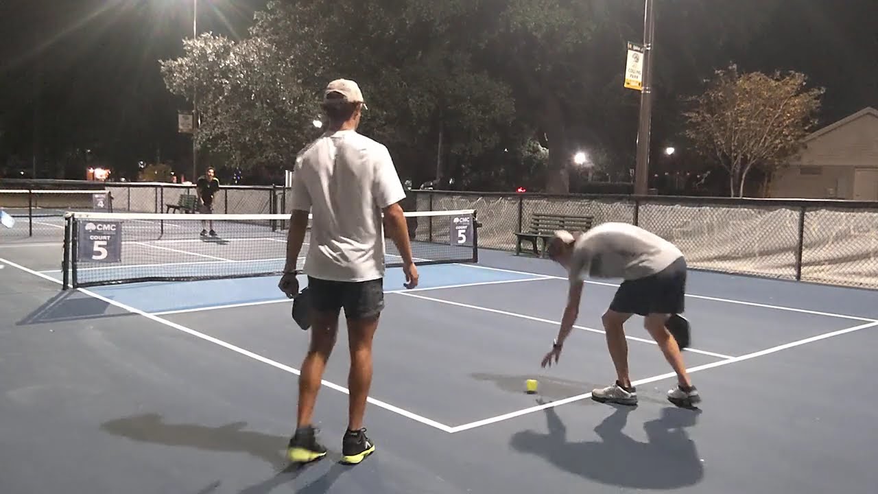 5.0 COLLEGE KID BLASTS THE BALL! 4.0 Pickleball Game at Collins Park in Conway, SC