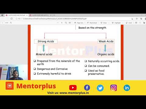 10th Class Maths 3_ACIDS, BASES AND SALTS  Chapter   Discussion by Mentorplus