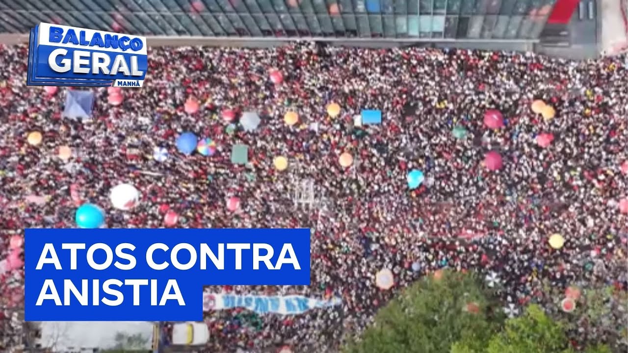 Manifestantes protestam contra PEC e projeto de anistia do 8 de janeiro