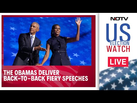Michelle Obama DNC 2024 | Barack, Michelle Obama Headline At Day Two Of The DNC | US Election Watch