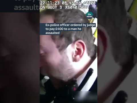 Ex-police officer ordered by judge to pay £400 to a man he assaulted #ITVnews #Police #UK #news