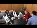 Iulia Vantur and Salman Khan meet Dalai Lama