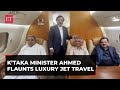 Karnataka minister flaunts luxury jet travel with CM Sidda amid drought crisis; BJP slams Congress