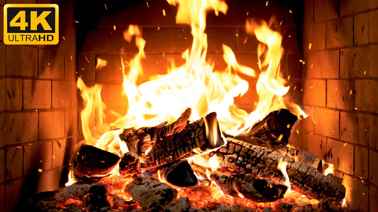 🔥 The COZIEST Fireplace (12 HOURS) with Warm CABIN Silence and EMBER Breathing for RESTORING Energy