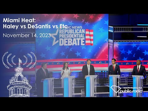 screenshot of youtube video titled Miami Heat: Haley vs DeSantis vs Etc | South Carolina Lede