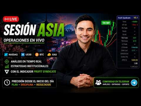 Live Trading - Sesión Asia😎 | Análisis y Trading en Vivo (NASDAQ - BTC - XAU)