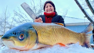 Grandma Cooked a Whole Huge Fish in Tandoor: Incredible Way to Serve a Dish