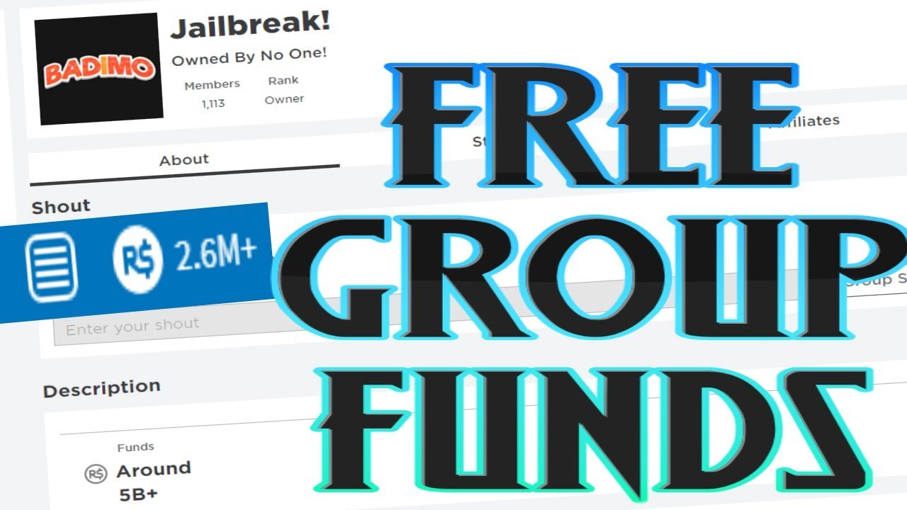 Free Robux Group Funds Website - roblox group funds with no owner