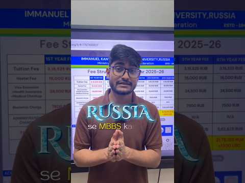 Immanuel Kant Baltic Federal University Russia 🇷🇺 || Fee Breakdown #mbbsabroad #mbbs #neet