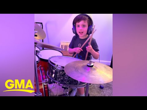 6-year-old goes viral for playing over 8 instruments