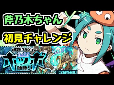 【生放送】ホッポ降臨初見チャレンジ！斧乃木ちゃんでクリア目指す！【パズドラ】