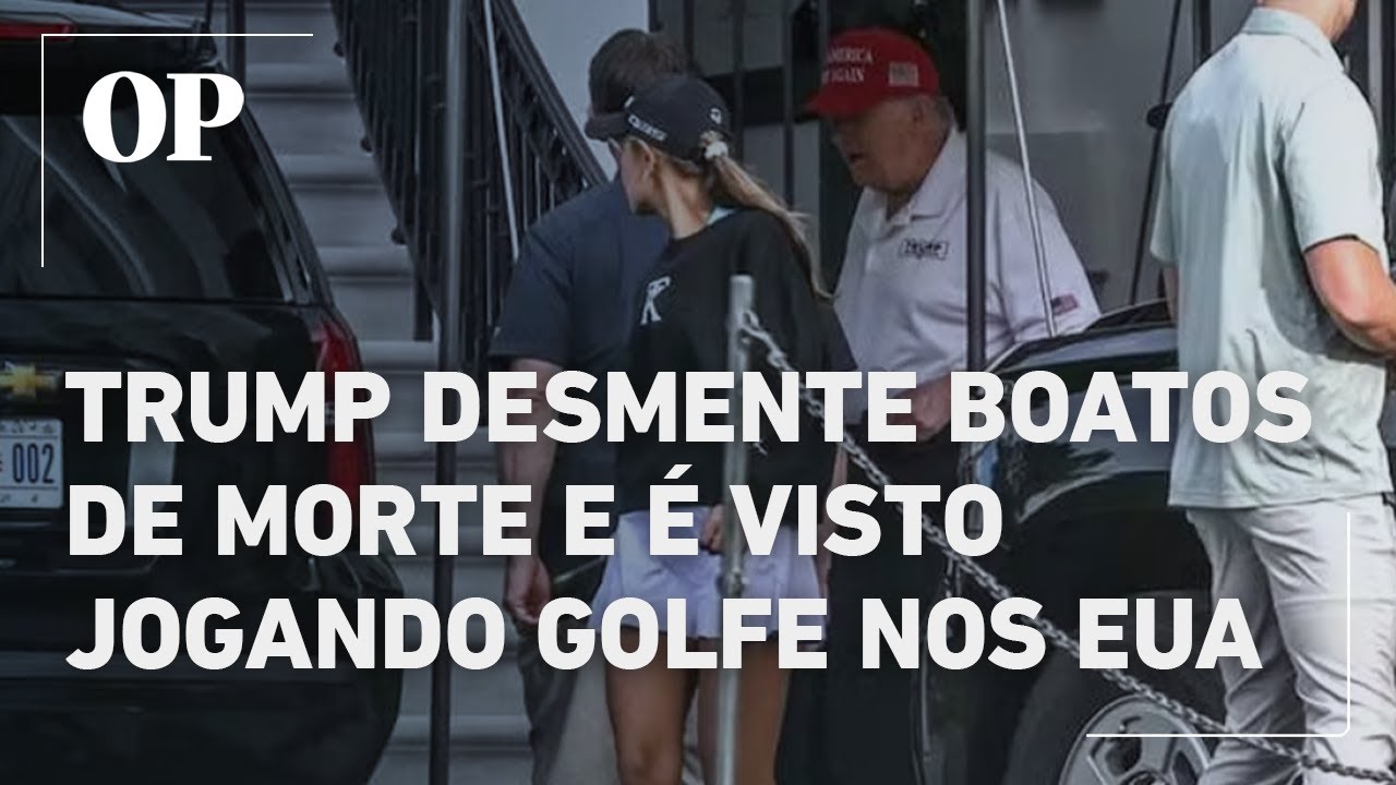 Trump desmente boatos de morte e é visto jogando golfe nos Estados Unidos