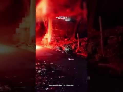 Motor CBR Terbakar Diduga Akibat Korsleting Di Parengan