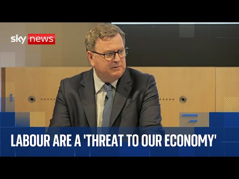 Shadow chancellor Mel Stride delivers a speech pledging a return to sound money