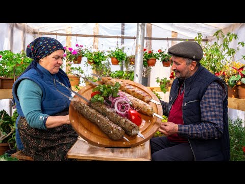 Lula Kebab - Traditional Azerbaijani Dish, Cooking on Nature