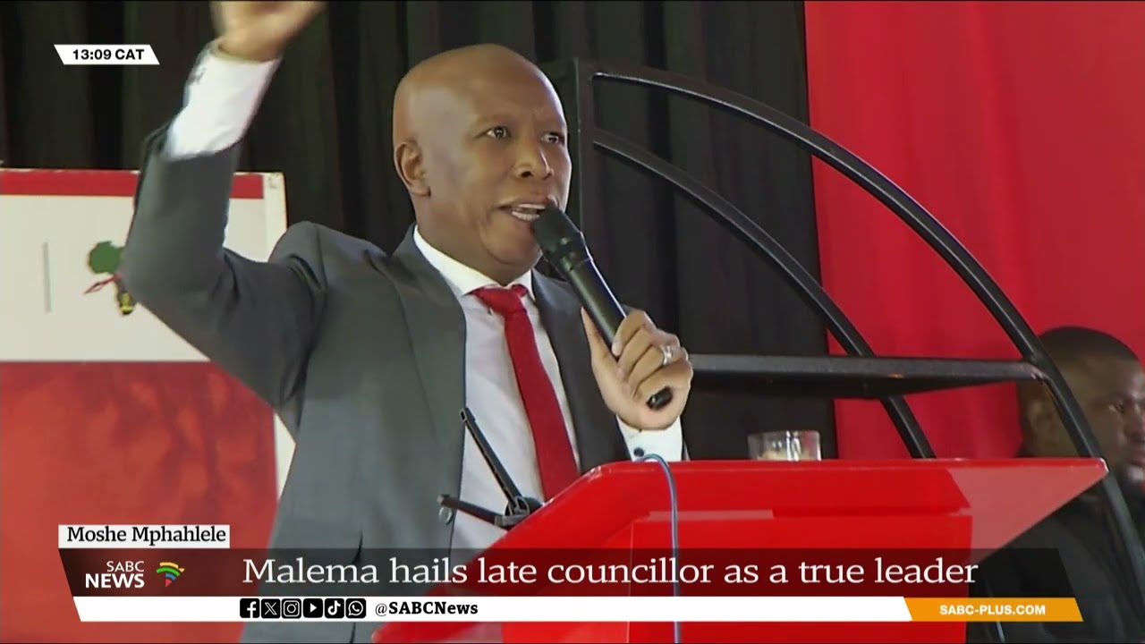 EFF leader pays tribute to Moshe Mphahlele as the councillor is laid to rest