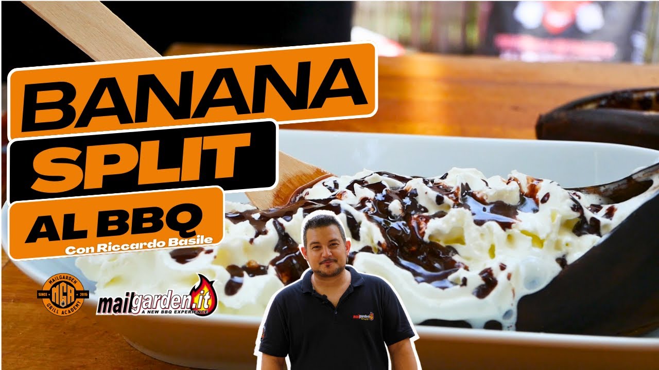 Non solo carne. Banana Split al bbq.