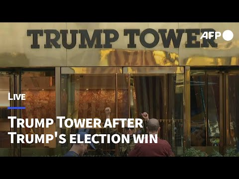 🔴LIVE: Outside Trump Tower the day after Donald Trump's US election win | AFP