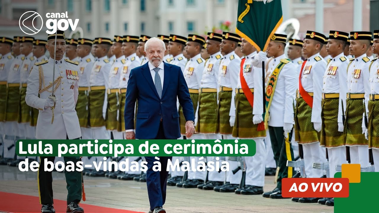 🔴 Lula participa de cerimônia de boas-vindas à Malásia