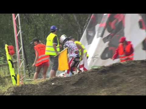 MXGP of Czech Republic 2013 - Febvre Crash in MX2 Race 2 - Motocross 