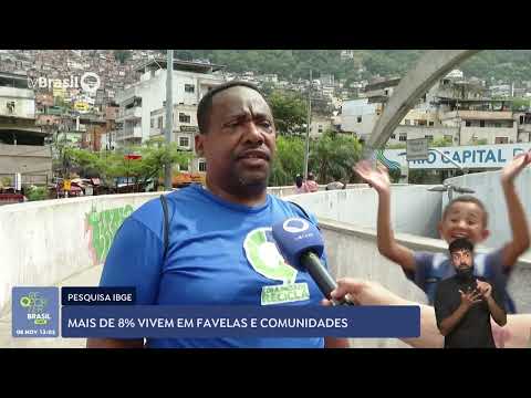 Mais de 8% vivem em favelas e comunidades