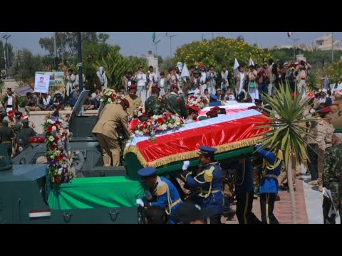 Funeral of Huthi military chief in Sanaa | AFP