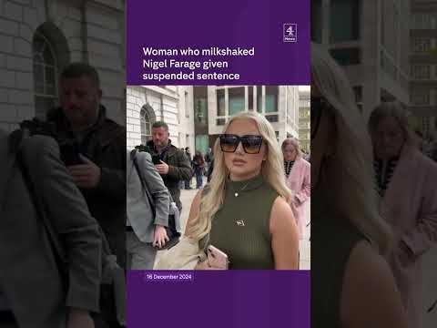 Woman who threw milkshake at Farage sentenced