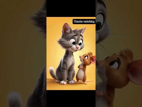 cat and mouse 😃😭 #aianimation #motivation #hindicartoon