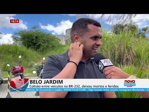 BELO JARDIM - Colisão entre veículos na BR-232, deixou mortos e feridos