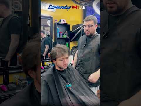 Sleek and Stylish: Medium-Length Haircut to Elevate Your Look at the #Barbershop #941 #sarasota