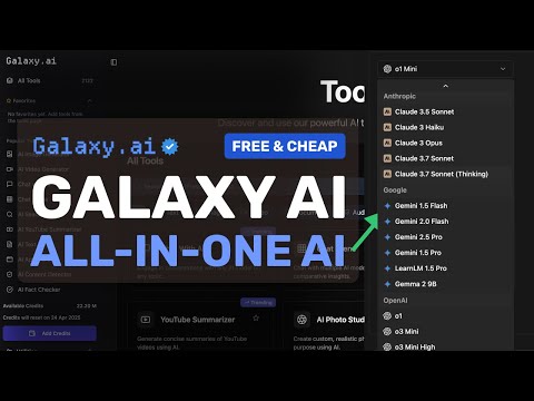 Galaxy AI Review: This FREE ALL IN ONE AI Platform IS AMAZING! (2.5 Pro, 3.7 Sonnet,GPT-4o & Veo-2)
