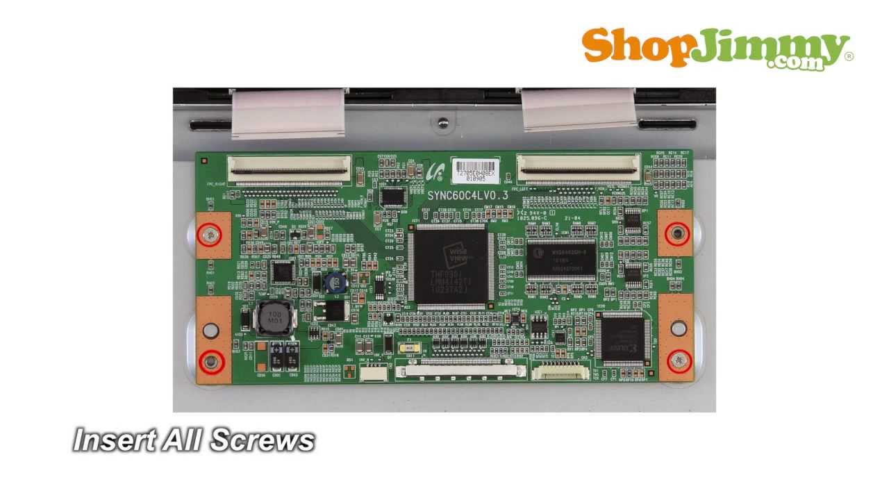 Samsung TV Repair - How to Replace T-Con Board in LJ94-02 ... lcd tv wiring diagram 