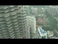 à 370 m de hauteur, les tours Petronas, Kuala Lumpur