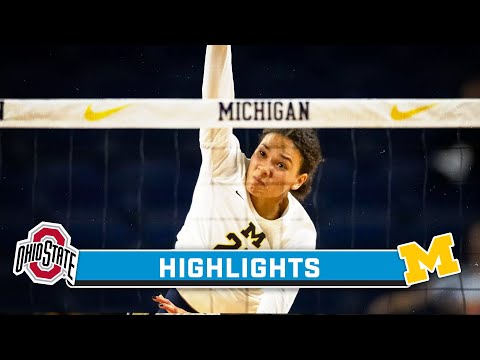 Ohio State at Michigan | Highlights | Big Ten Volleyball | Oct. 29, 2023