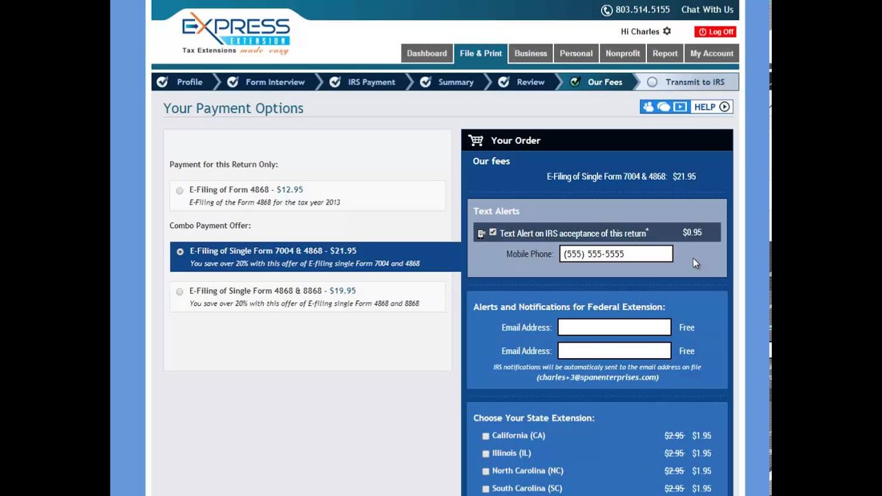 File a Personal Tax Extension with IRS Form 4868 - YouTube