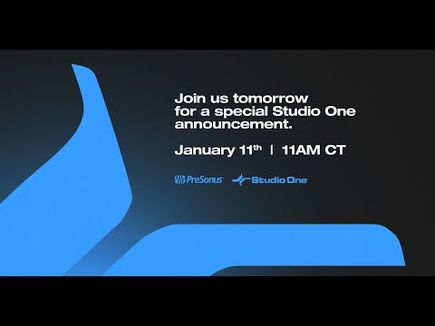 Special Studio One Announcement | Tuesday, January 11 @ 11AM CT