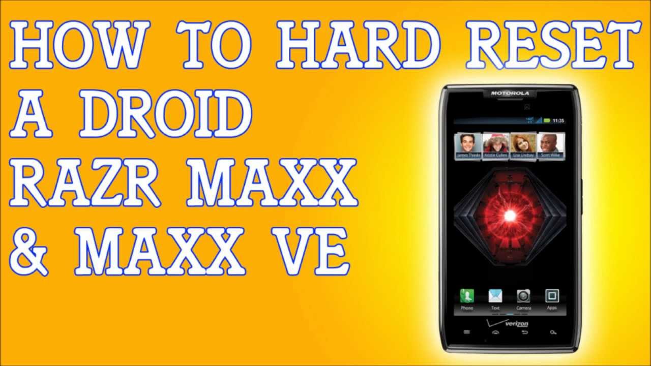 How To Hard Reset A Droid Razr Maxx Cellphone For Verizon Factory