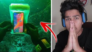 ردة فعلي على غواص وجد فلوس وجوالات داخل البحر | اَيفون X ...