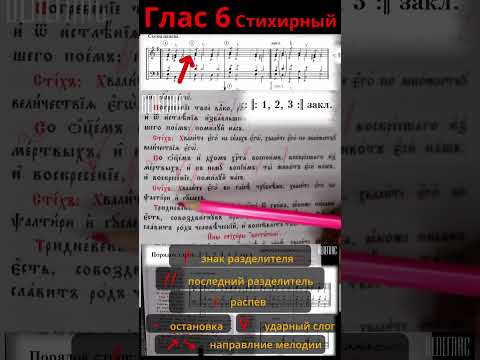 Глас 6. Стихирный. Практика. Разметка стихиры. "Со Отцем и Духом Христа воспоим" #shorts