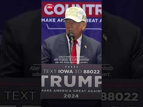 Proteste bei Wahlkampf: Klimaaktivisten stören Ex-US-Präsident Donald Trump | #ntv #shorts #trump